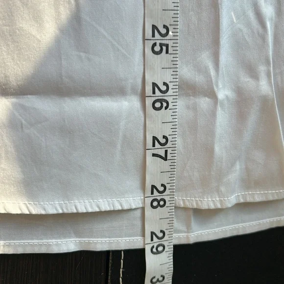 HARSHMAN Lois Popover Shirt Balloon Sleeve Button Down Crisp White 1X NEW - Picture 14 of 15
